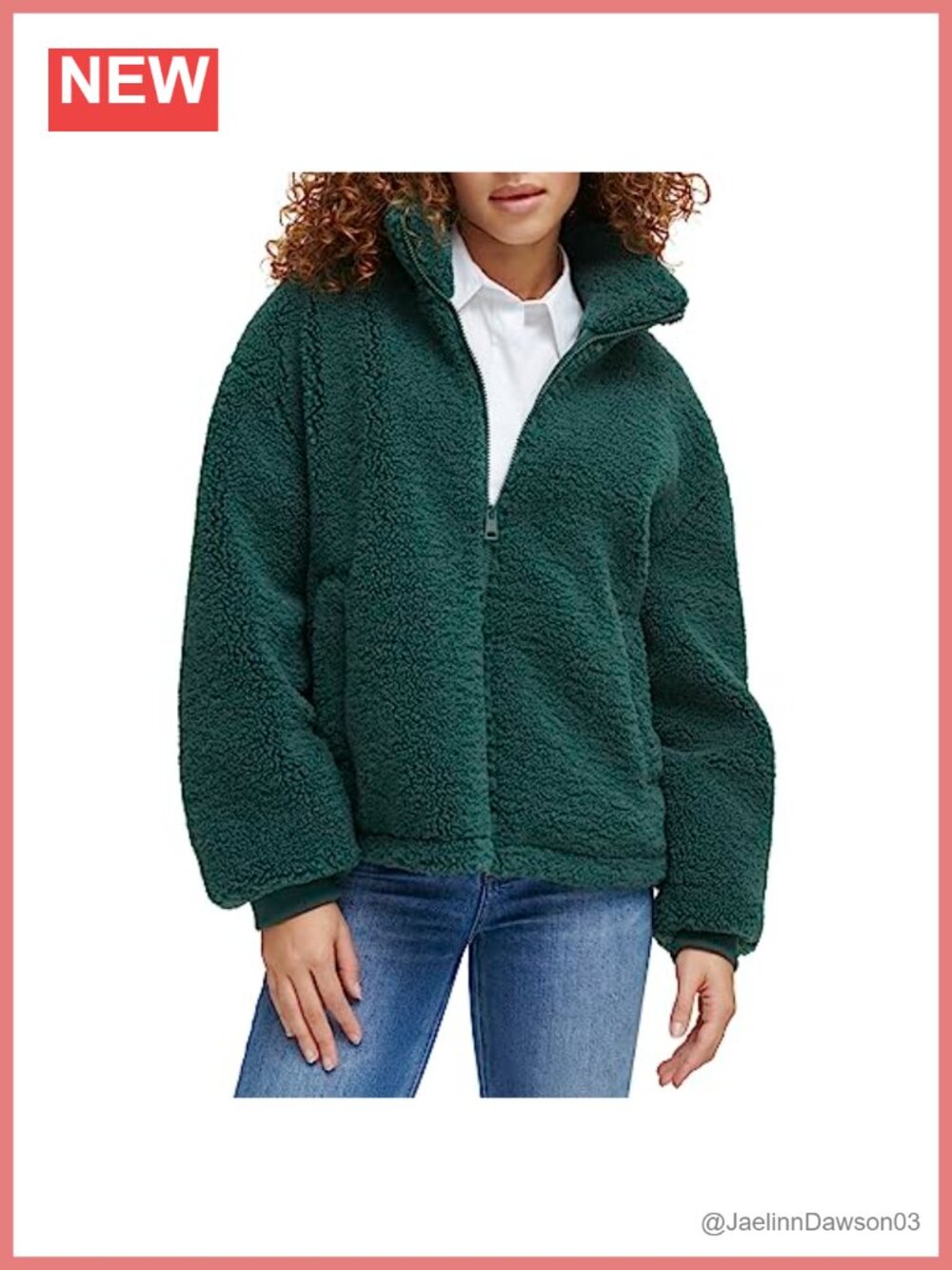 Sherpa Teddy Zip Up Jacket Long Sleeve Stand Collar Warm